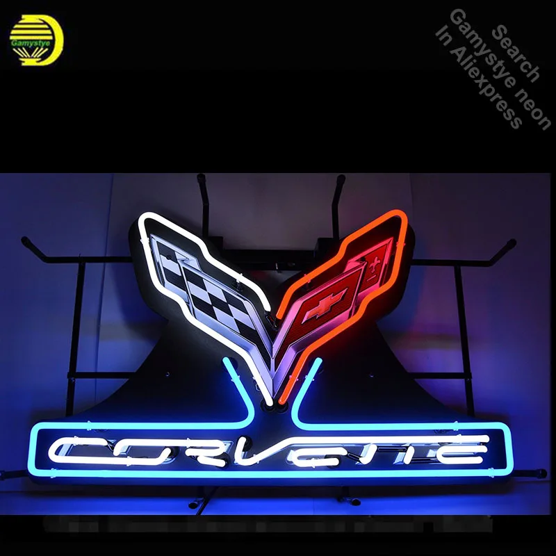 

Corvett C7 Stingra Neon Sign neon bulb Sign neon lights Sign glass Tube Handcraft Iconic Sign Display neon lights for sale trade