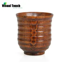 Визуальный контакт ручной работы деревянные кофе Pilsener стакан чашка японский напиток Zakka чашки Посуда для напитков молоко кружка для сока