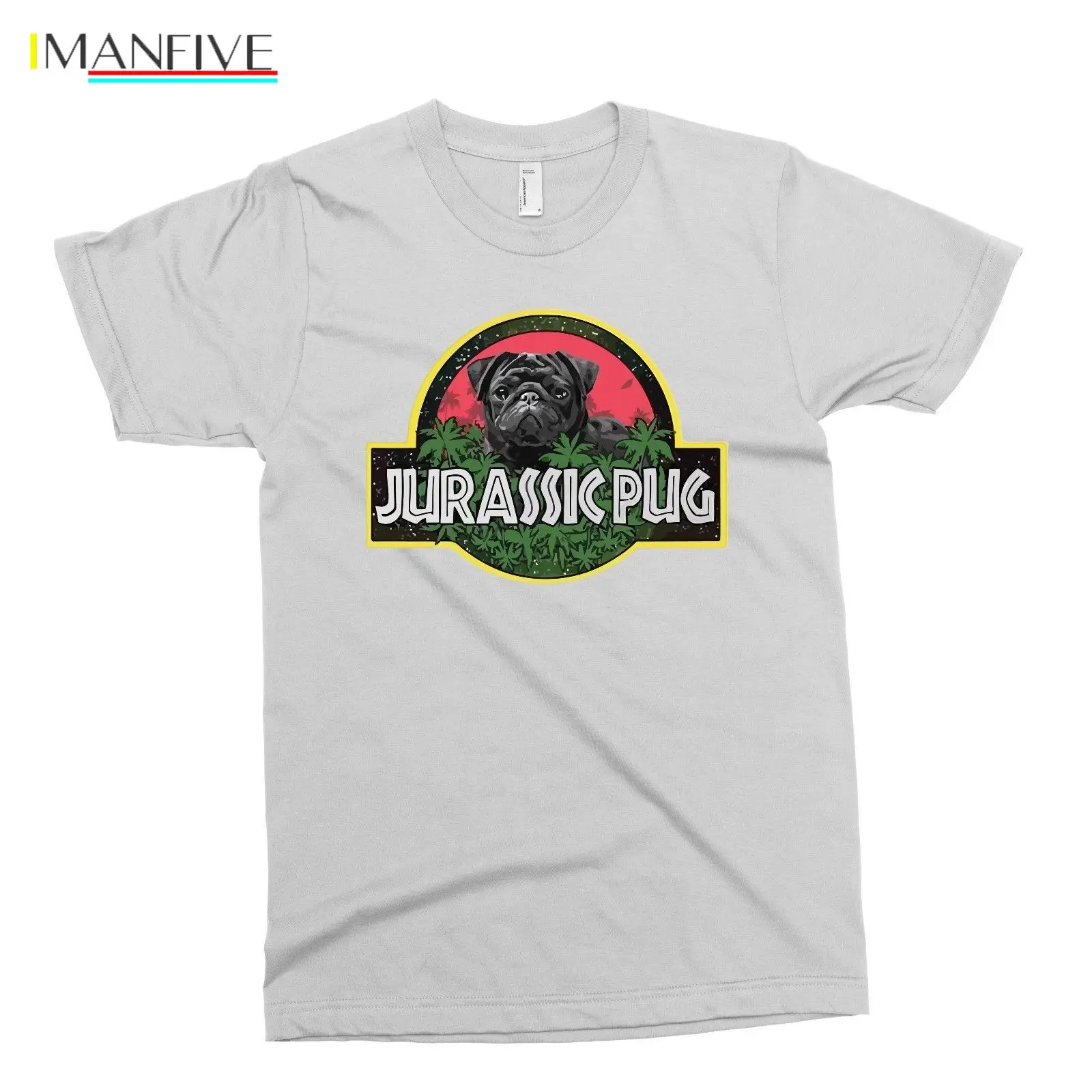 

White Pug Tastic t-shirt pugs not drugs awesome funny jurrasic park great lege Streetwear harajuku Print Cotton funny t shirts
