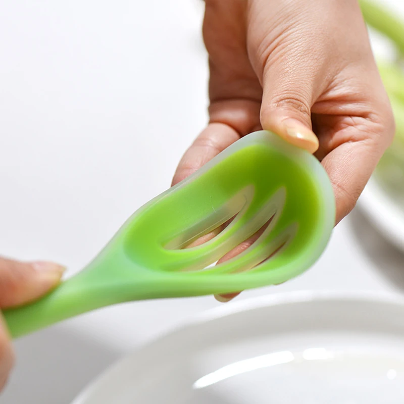 Silicone Kitchen Spoon Slotted Spoon Large Long Handle Strainer Spoon Skimmer Silicone Soup Ladle Colander Spatula Cooking Tools (8)