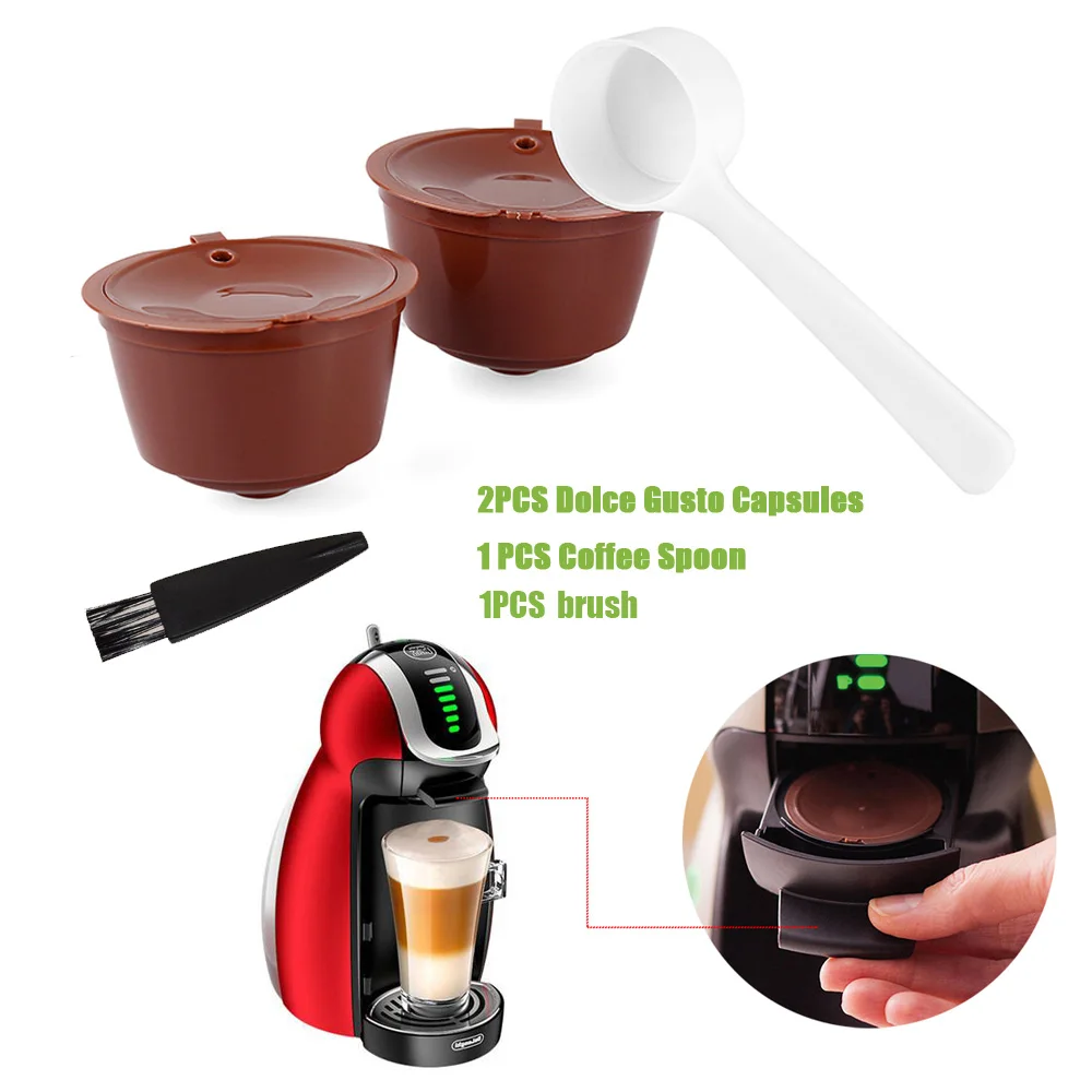 2Pcs Refillable Dolce Gusto Coffee Capsule Nescafe Dolce Gusto Reusable