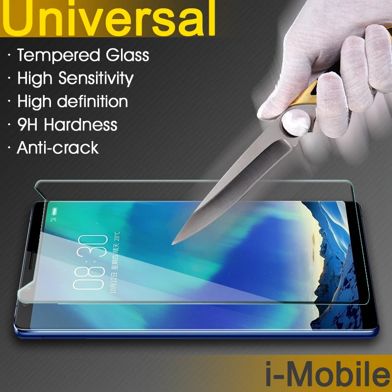 5.0 inch Best Universal Tempered Glass Screen Protector For i mobile i