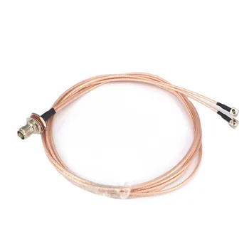 

10 Pieces TNC Female Bulkhead O-ring to 2 X TS9 Male Right Angle Connector Splitter Combiner Cable Pigtail RG316 1.5M