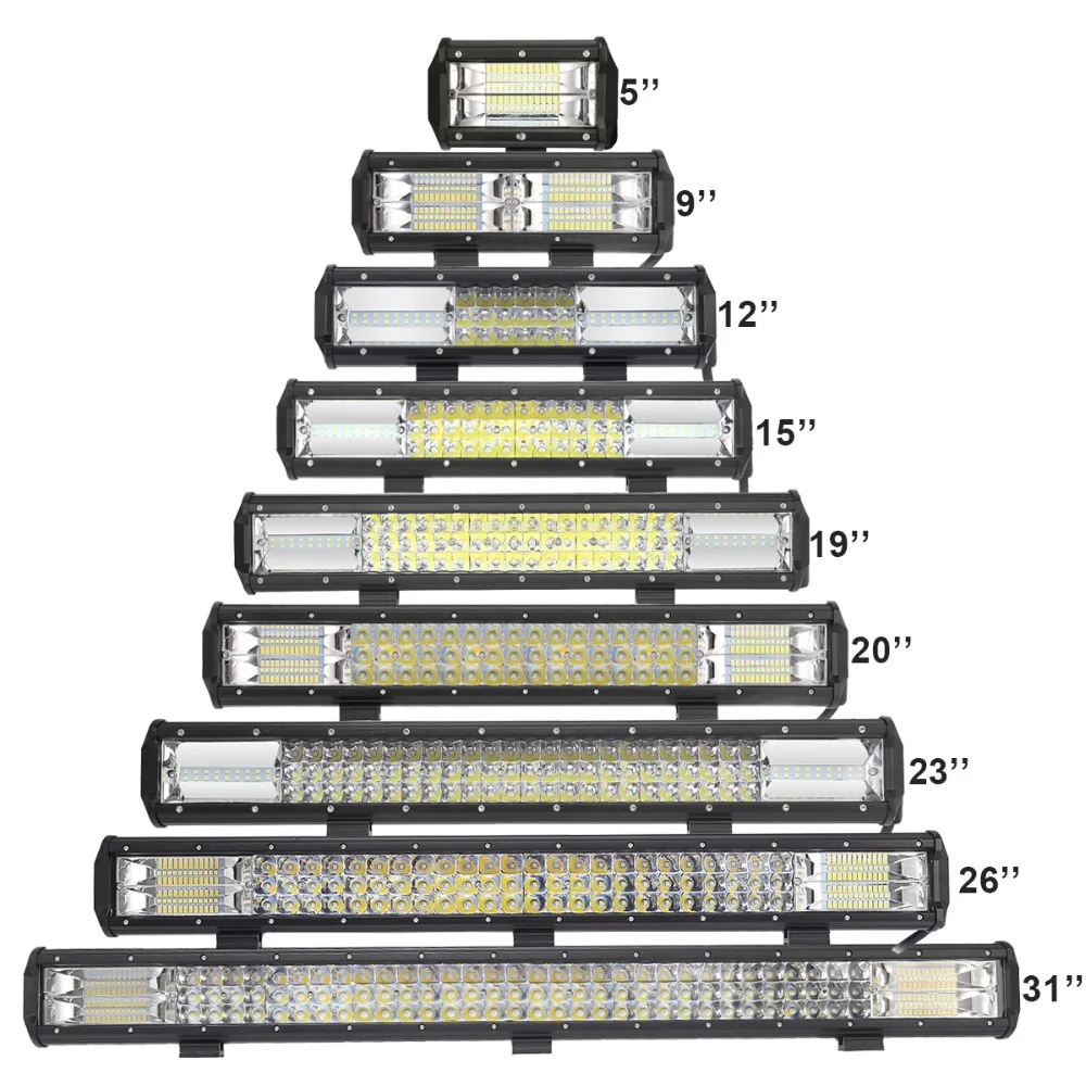 Z& L 4-31 дюймов внедорожный 12 В 24 В светодиодный светильник бар автомобильный Трактор Лодка внедорожный 4WD 4X4 грузовик внедорожник ATV COMBO внедорожный Вождение противотуманная Рабочая лампа