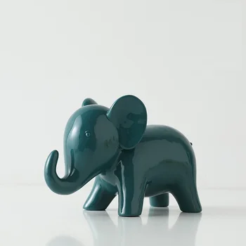 

Animal Statue Cute Bear Giraffe Elephant Hippo Figure Art Sculpture Ceramic Craftwork Modern Simple Home Decorations R952