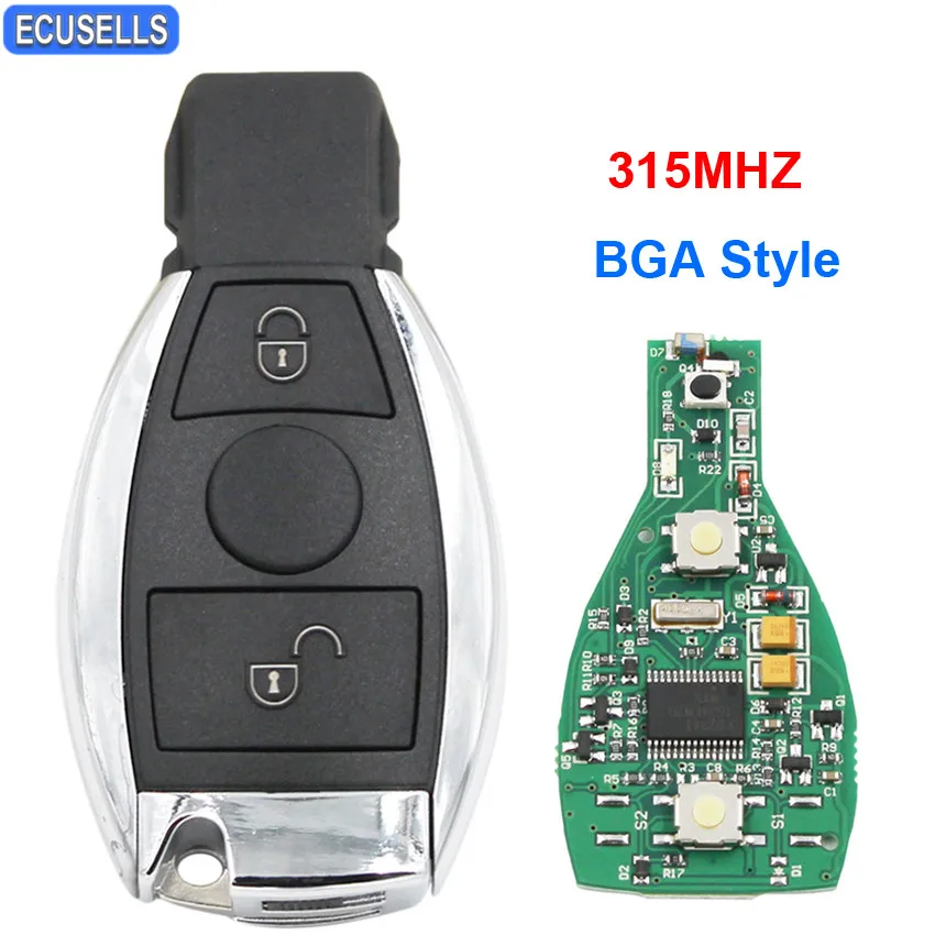 2 Button Remote Smart Car Key Fob 315Mhz with BGA NEC Chip and Uncut