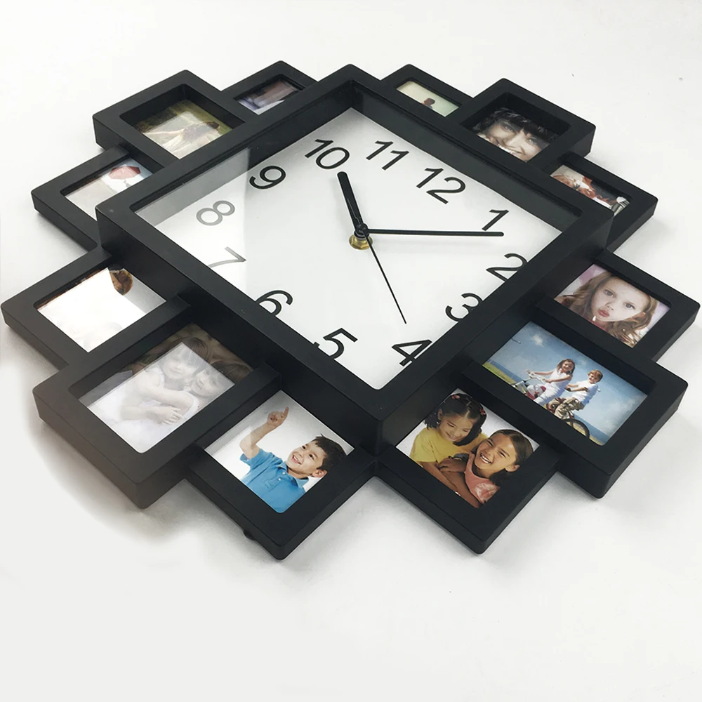 DIY настенные часы современный дизайн фоторамка пластиковое искусство картинки