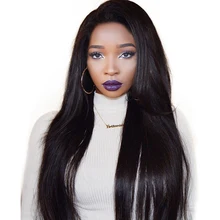 250% Density Brazilian Straight Lace Front Human Hair Wigs With Baby Hair Bleached Knots Remy Hair Bleached Knots You May
