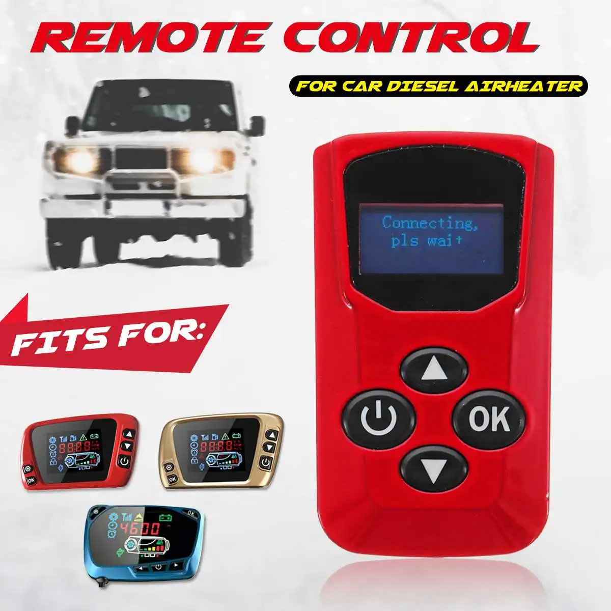

LCD Display Gold LCD Thermostat Remote Control Controller For Available Parking Car Heater 12V Diesel Air Heater Accessories New