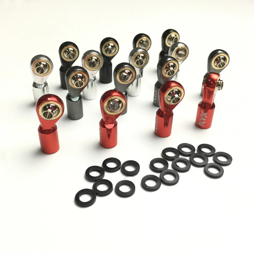 

4pcs rc car Aluminum alloy M4 Ball head match 1/10 scale axial scx10II jeep cherokee 90046 toys truck Pull rod