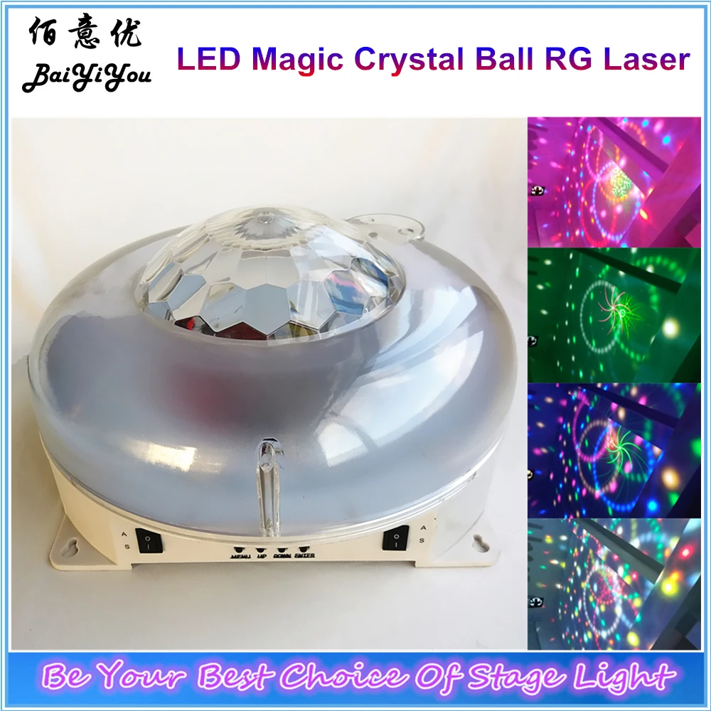 

Unique New Design 30W LED Magic Crystal Ball RG Laser Light Colorful Star Flower Galaxy Light For Christmas Disco DJ KVT