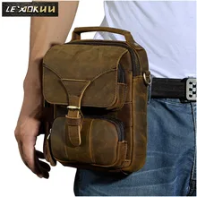 Top Quality Genuine Real Leather Cowhide men Small Messenger Bag Pouch Waist Belt Pack Tote Bag 2074 Top Quality Genuine Real Leather Cowhide men Small Messenger Bag Pouch Waist Belt Pack Tote Bag 2074