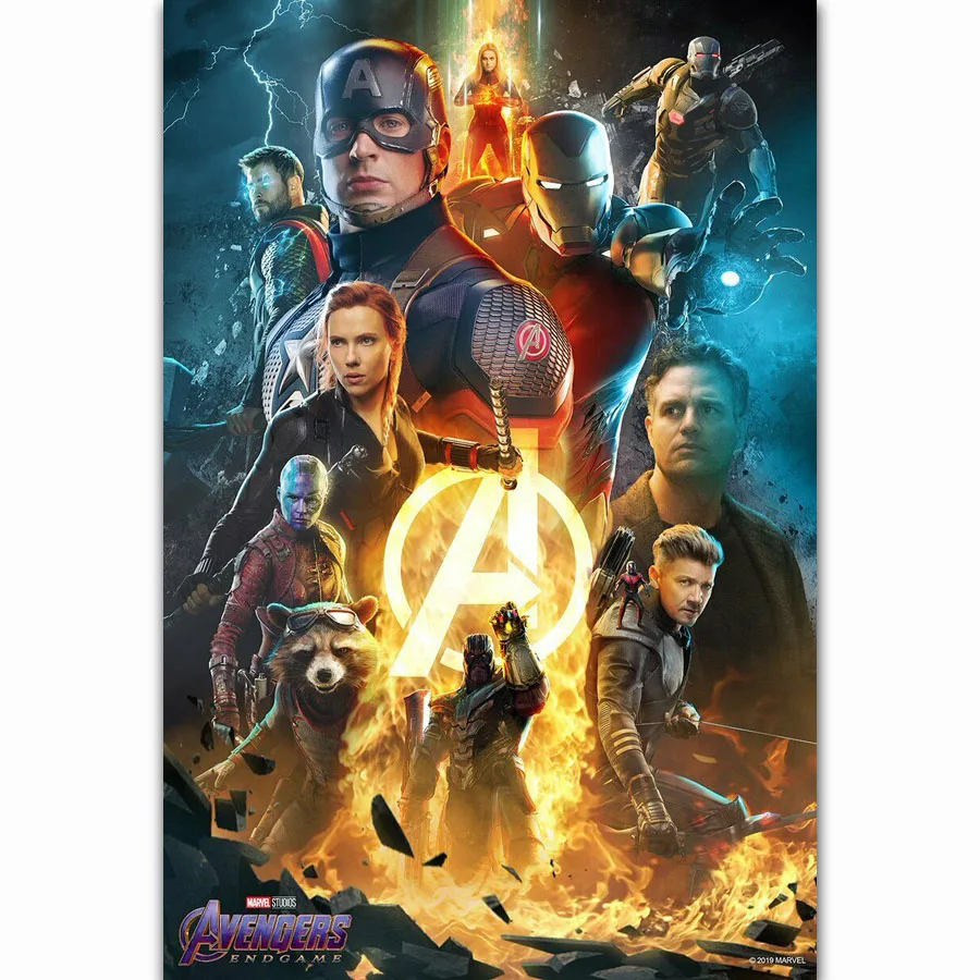 Us 589 Avengers Endgame Marvel Movie End Game Comic 2019 Superhero Avengers Poster Art Print Canvas Wall Picture For Living Room Decor In Painting