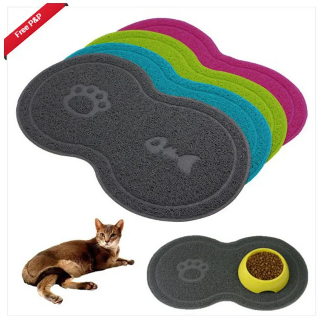 

non-slip Place Mat for Dog and Cat Bowls 45x 25 cm - New hammock for cats house mat for cat