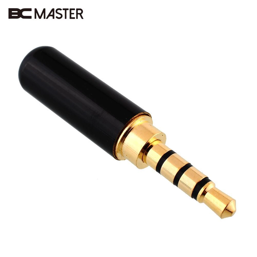 BCMaster Oro 4 polos auriculares estéreo macho mini enchufe Metal soldar y primavera buena calidad|audio plug|audio jack plugaudio mini plug - AliExpress