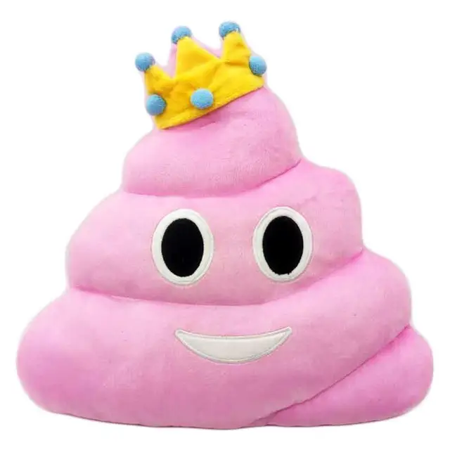 Amusing emoji emoticon cushion heart eyes poo shape pillow doll toy