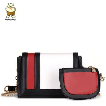 

Beibaobao 2018 Patchwork Women Bags Good Quality Female Tote Famous Brands Chain Women Messenger Bag Lock Design Bolsas B094