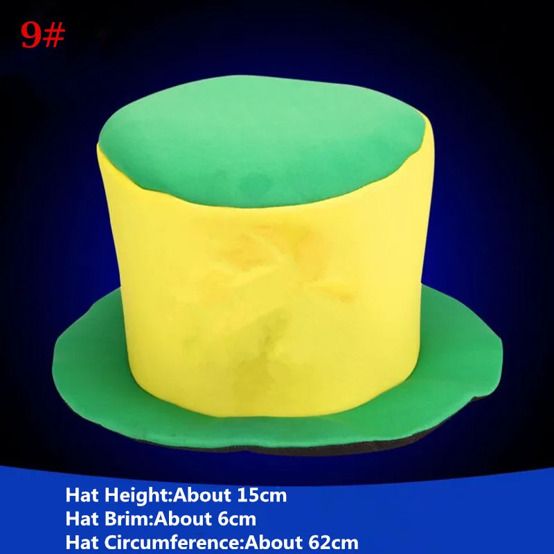 Новая шляпа клоуна для взрослых Косплей Цирк Клоун вечерние шапки наряды реквизиты карнавальные Вечерние платья на Хэллоуин - Цвет: 9