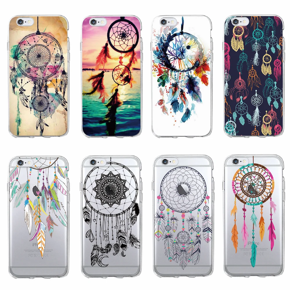 

For iPhone 11 Pro 7 7Plus 6 6S 8 8Plus X XS Max 5 5S Fashion Dream Catcher Boho Tribal Soft TPU Phone Case Cover Coque Fundas