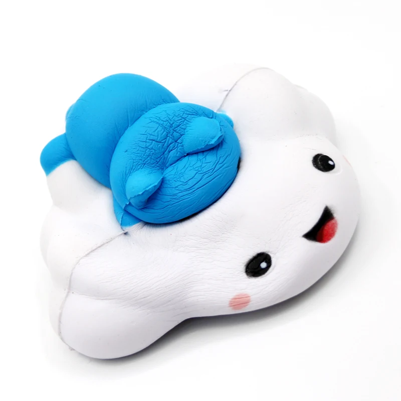 1Pcs Kawaii Squishy Jumbo 10.5cm Clouds Cat Squishy Slow Rising Stress Relief Toys Squeeze Phone Strap Squishi Kid Juguetes