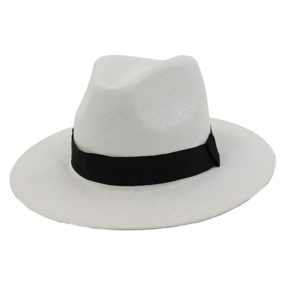 Sun Hat Man Women Panama Summer Straw Cowbay Casual Beach Wide Brim Outdoor Accessory (2)