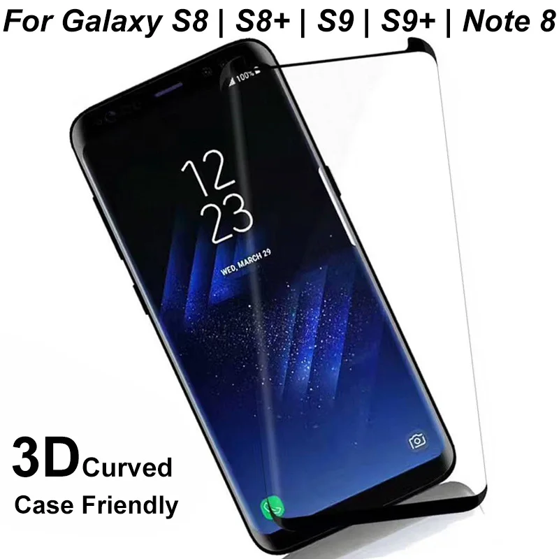 3D Стекло Glass на Для самсунг С8 / с8+ с8 плюс С9+ с9 ноут 8 защитное samsung s9 Закаленное Samsung