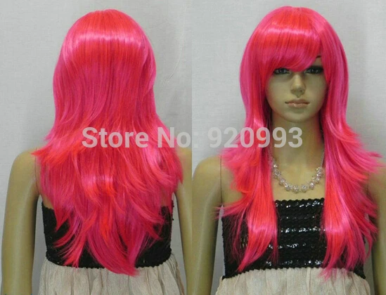 SHIPPING Rose red Long Straight women Cosplay Wig |