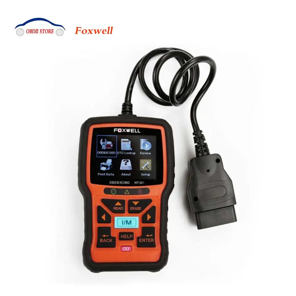 Newest Foxwell NT301 CAN OBDII/EOBD Car Diagnostic-Tool OBD2 Faults Diagnosing Check Engine OBD 2 Auto Diagnostic tool Scanner opel tech 2 com obd2 eobd auto diagnostic tool