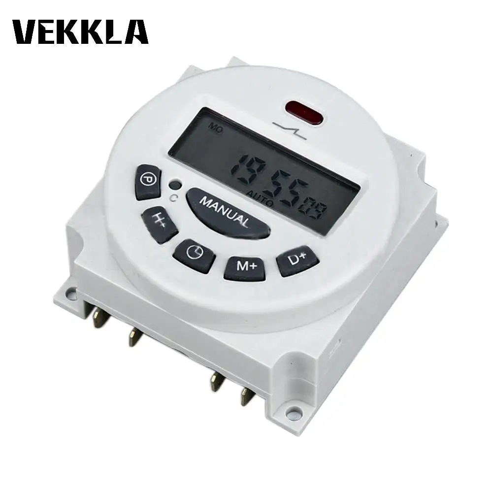 

AC 12V 110V 220V LCD Digital Time Switch Programmable Electronic Relay Timer Switch for Lights Application Microcomputer 16A