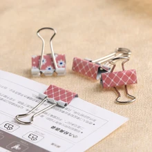 10 шт./лот мини-полезные металлические, с принтом Бумага Скрепка зажимы стол держатель мешка Зажим школа набор канцелярских принадлежностей