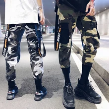 Новые мужские штаны с камуфляжной лентой