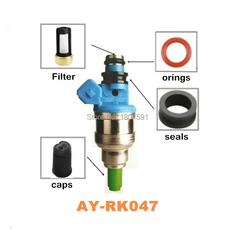 

4sets wholesale Fuel injector repair kits high quality for Mitsubishi Mirage/ Dodge/ Eagle/# INP-062 MDH182 MD175075 FJ203