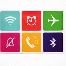 6 шт./компл. водонепроницаемый ntag216 ПВХ rfid nfc телефон тег стикер