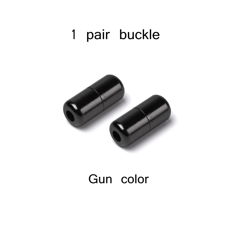 2pcs Gun color Новые полукруглые Шнурки Кроссовки без галстука шнурки Быстрый эластичный фиксирующий башмак шнурки дети взрослые женщины мужчины обувь кружева струны - Цвет: 2pcs Gun color