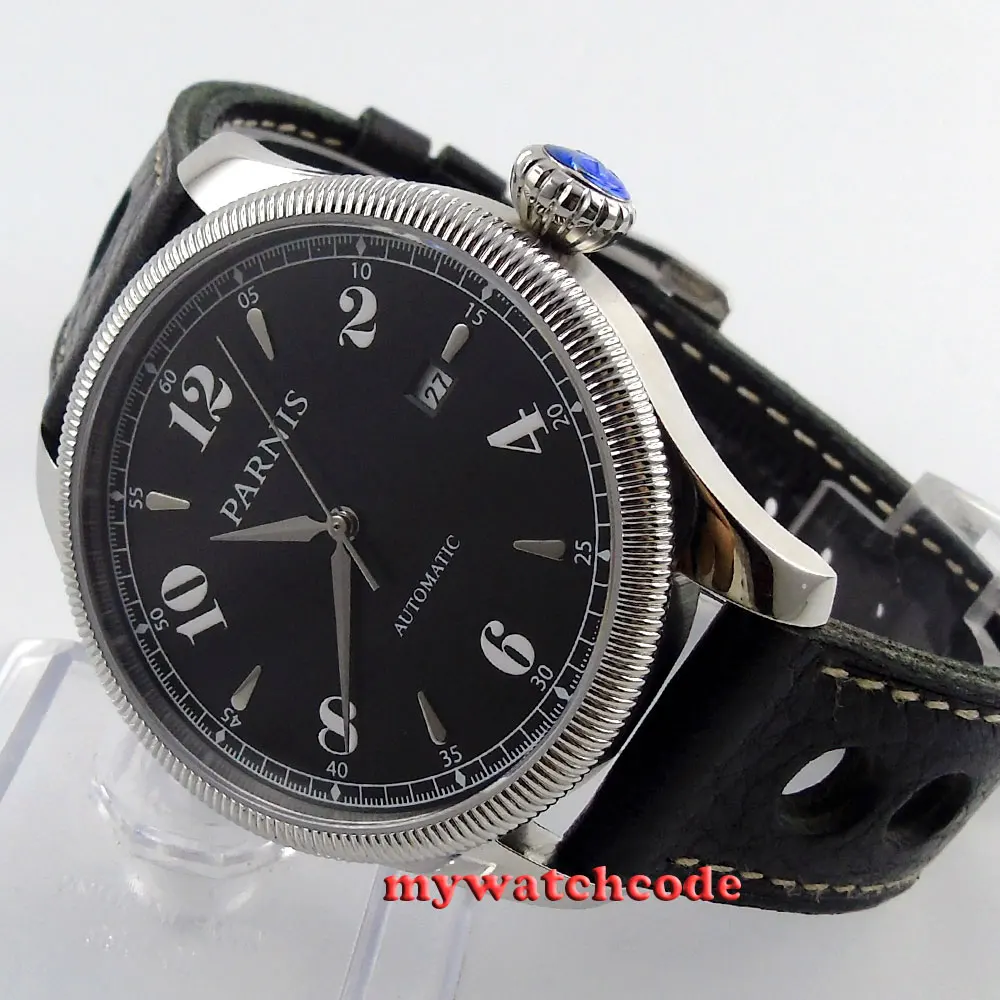 42mm Parnis black dial Sapphire Glass 21 jewels miyota Automatic mens Watch P416 42mm Parnis black dial Sapphire Glass 21 jewels miyota Automatic mens Watch P416