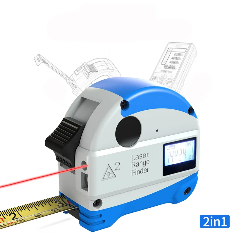 

Laser Steel Tape Woodworking Intelligent Tape Electronic Ruler Multi-function Infrared High Precision Measuring Range Finder
