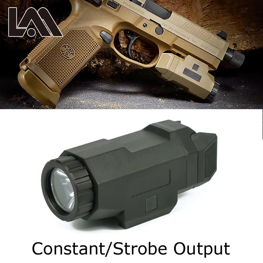 HQ Tactical LED Flashlights Strobe Light For Rifle Pistol Glock 17 19 Rail Mount 