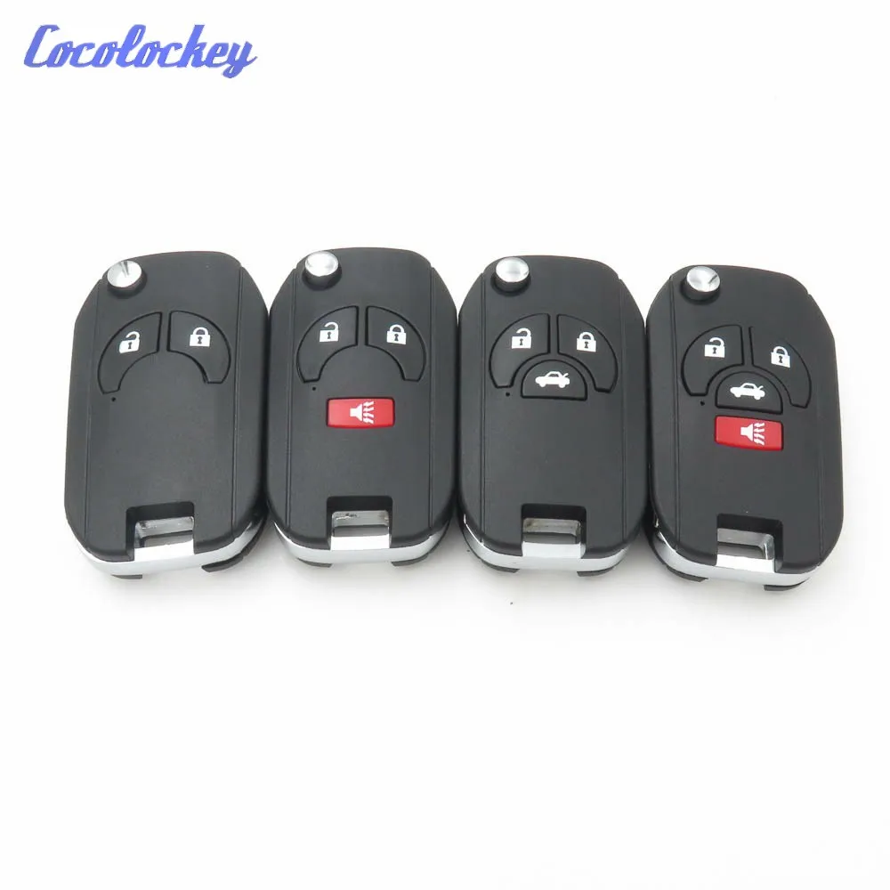 

Cocolockey Flip Remote Key Shell Fit for NISSAN TIIDA LIVINA MARCH Replacement Folding Shell Key 2 3+1 Button 60pcs/lots