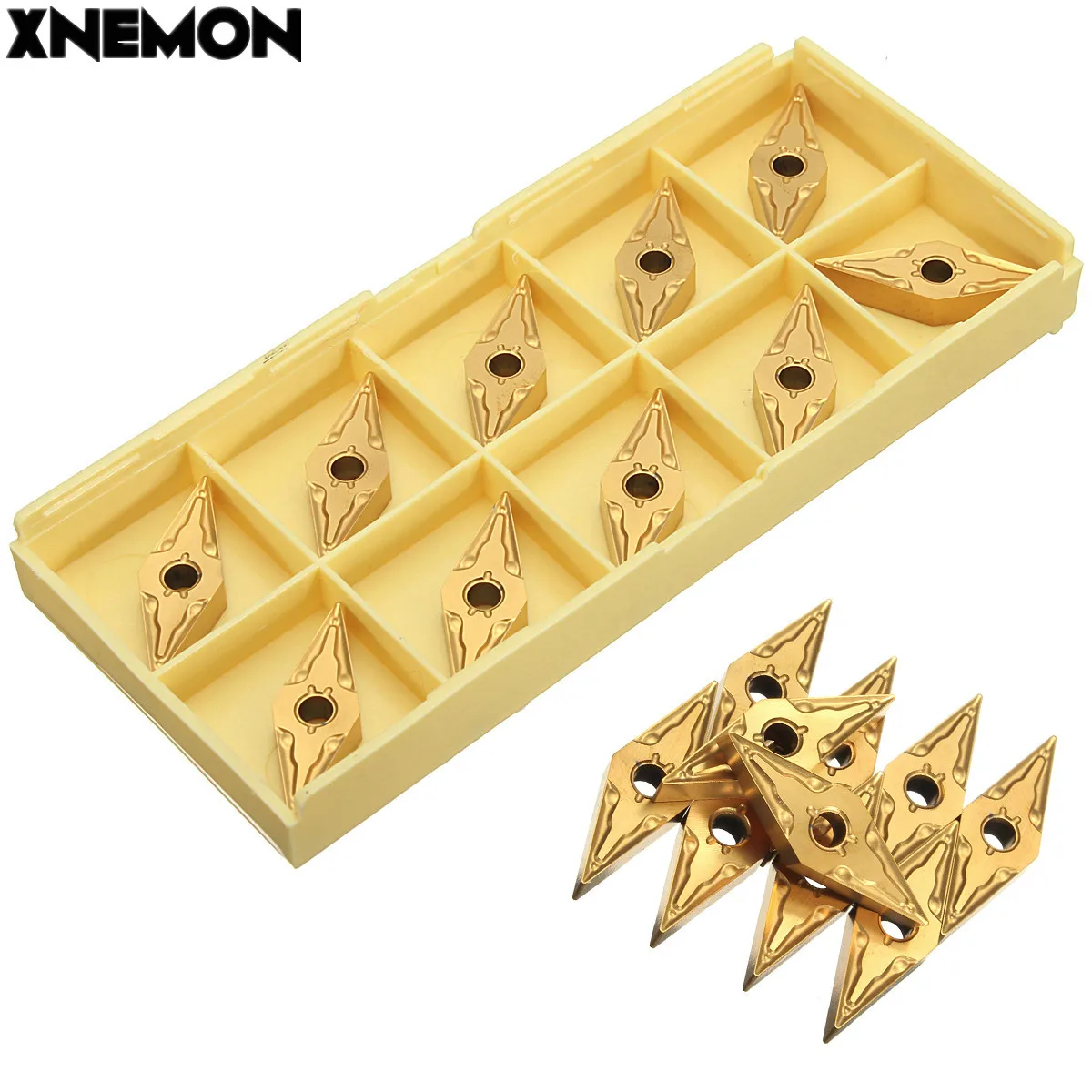 VNMG160404 Carbide Inserts V shape Gold Insert for Processing Steel CNC