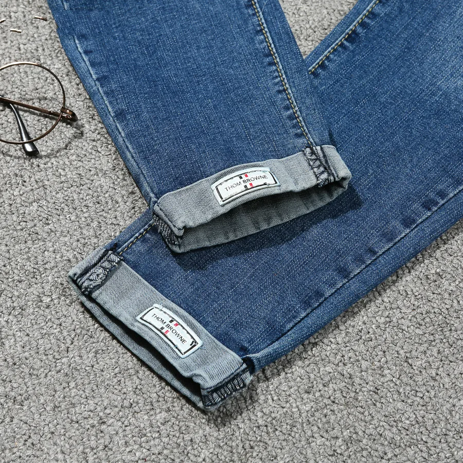 Стрейчевые джинсы размера плюс, женские джинсы на шнуровке, эластичные укороченные джинсы-карандаш с заплатками, женские брюки 5XL