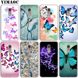 YIMAOC бабочка Красочный Рисунок Art Мягкий силиконовый чехол для Xiaomi Redmi 4A 5 плюс 5A S2 Note 4X5 6 7 Pro TPU крышка