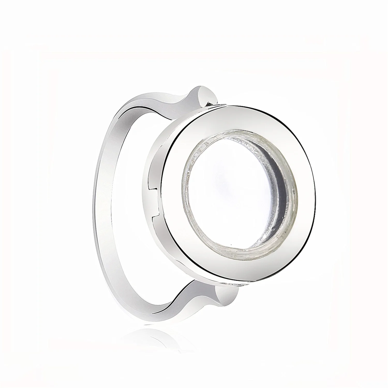 

Authentic 925 Sterling Silver Original Sparkling Floating Heart Locket Pandora Ring Clear CZ For Women Wedding Gift Jewelry