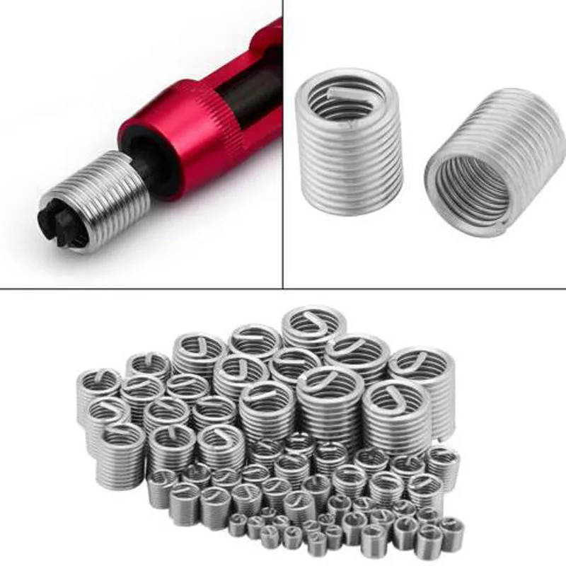 Y1G 60pcs/Lot Wire Thread Insert Bushing Screws Sleeve Stainless Steel