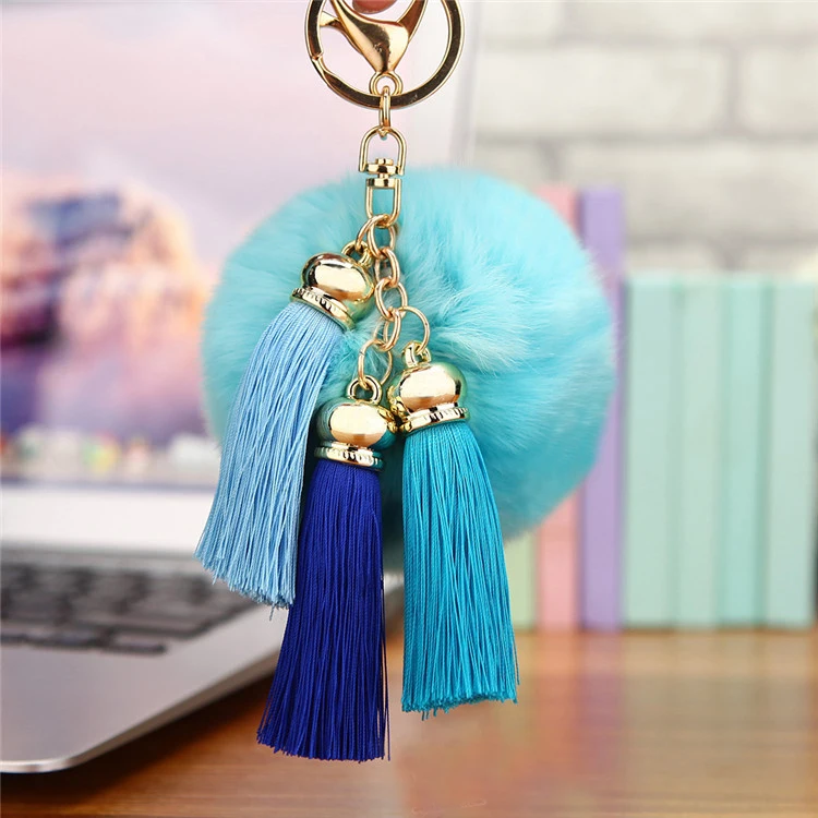 Горячая Распродажа CuteTassel помпон кисточка кулон брелок для автомобиля меховой