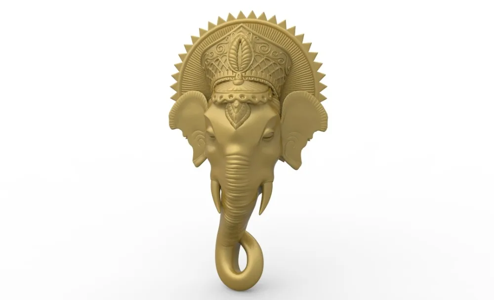 Голова слона 3D модель рельеф STL модель для ЧПУ резьбы гравировки artcam type3 aspire M386