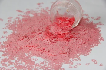 

Pink leopard shape solvent resistant matte glitter