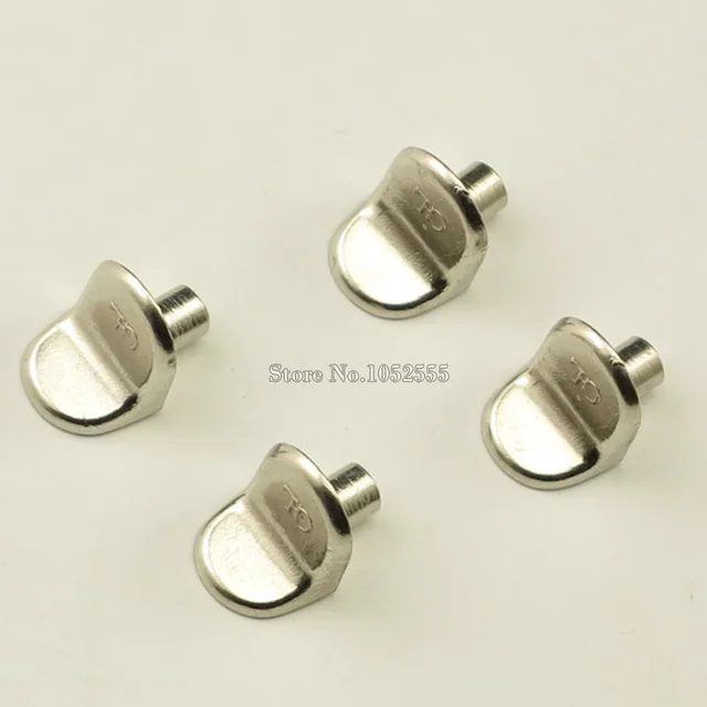 100PCS 5mm Silver Tone Glass Shelf Supports Pins Cupboard