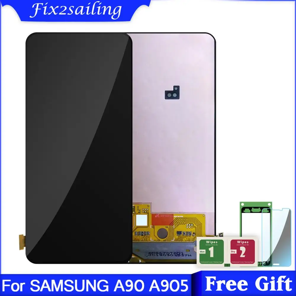 

SUPER AMOLED A90 LCD For Samsung Galaxy A90 A905 A905F SM-A905 LCD Display + Touch Screen Digitizer Assembly