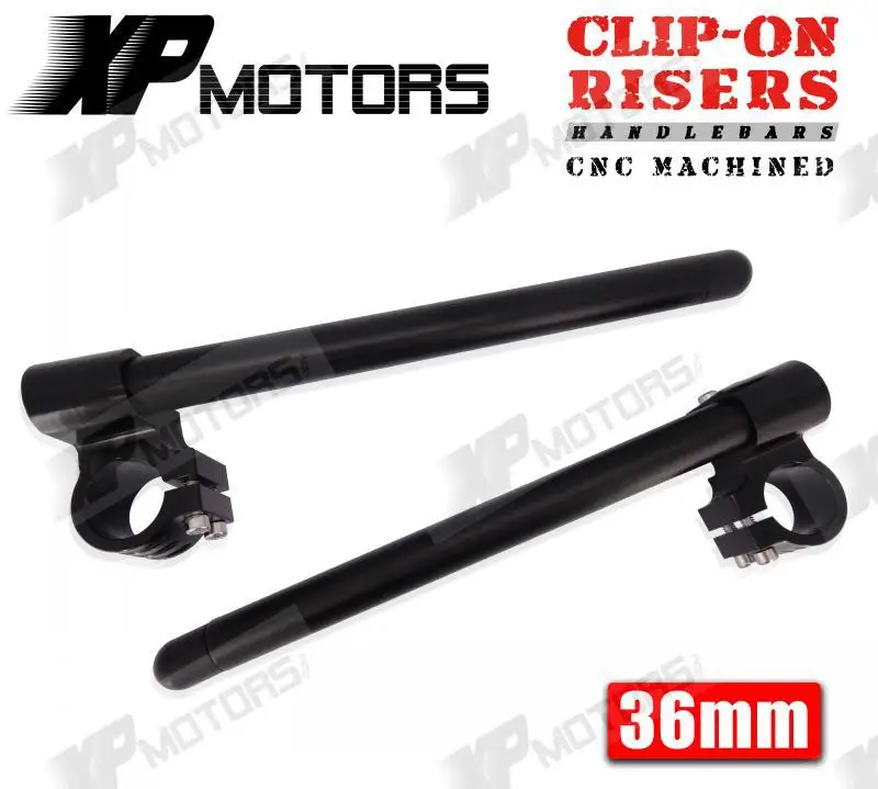 High Quality Black CNC 1 Riser Clip On Higher Clipons Handlebar Universal Fit 36mm Forks Fits