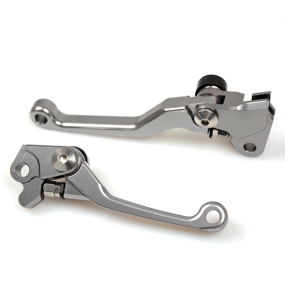 CNC Алюминий заготовки Pivot складные сцепные рычаги для HONDA XR400MOTARD 2005 2006 2007 2008 ручной тормоз pit bike тормоза сцепления - Цвет: Серый